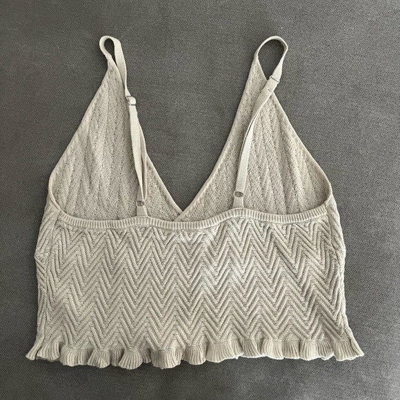 FREE PEOPLE - Oat knit tank top, size small. - Picture 2 of 3